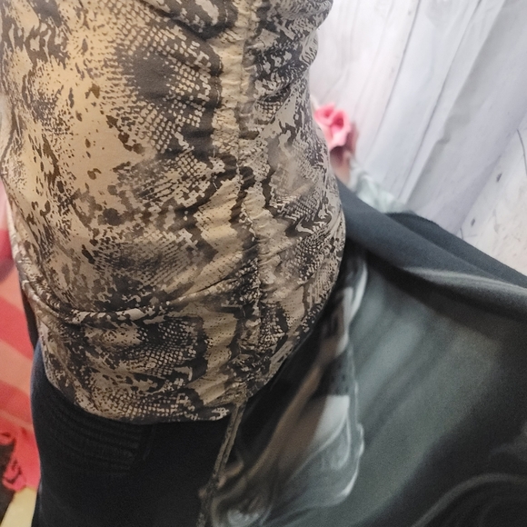 Guess tank tops with jewels & chains on the side.. snake skin style - Picture 2 of 10